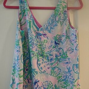 Vibrant Sleeveless Dress with Abstract Print